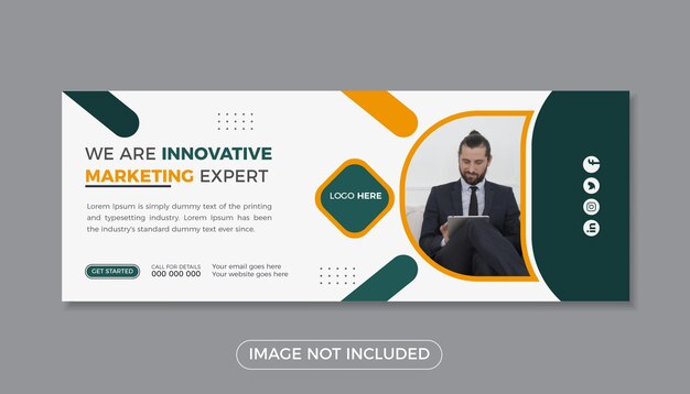 Plantilla de portada de Facebook de marketing digital de negocios corporativos Vector Gratis