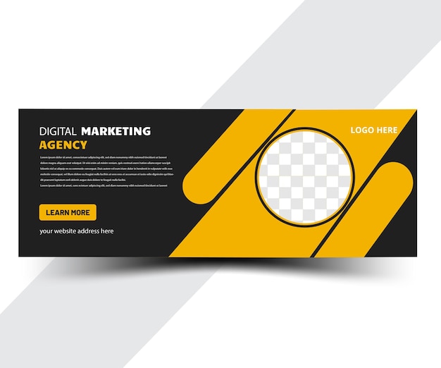 Plantilla de portada de Facebook de marketing digital