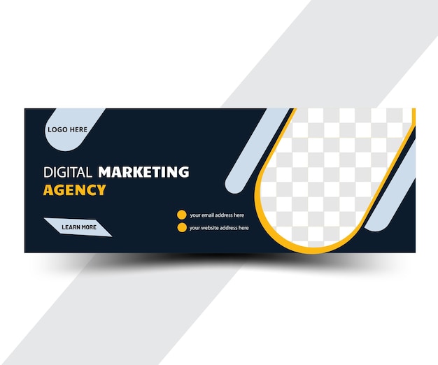 Plantilla de portada de Facebook de marketing digital