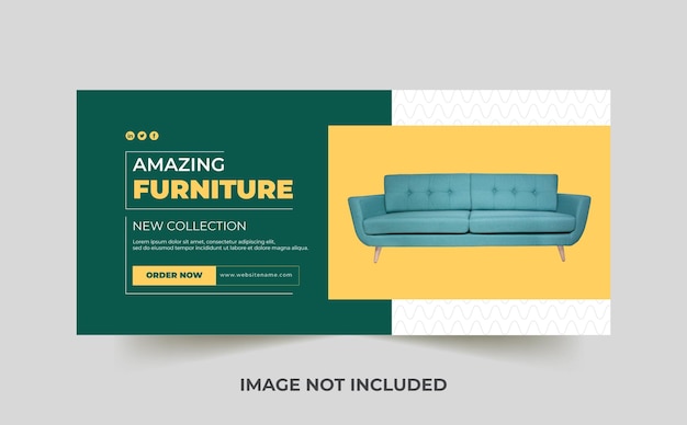 Plantilla de portada de Facebook de muebles