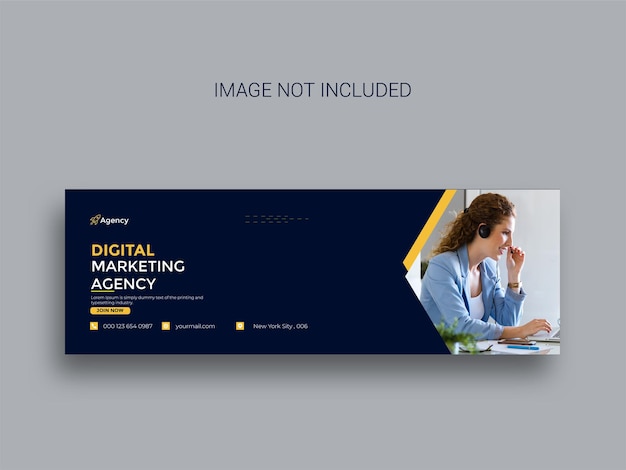 Plantilla de portada de facebook de redes sociales corporativas de marketing digital Premium