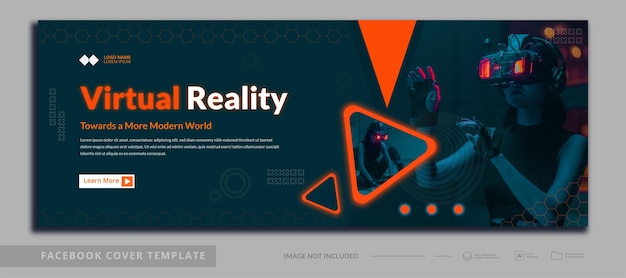 Plantilla de portada de facebook de redes sociales de juegos virtuales