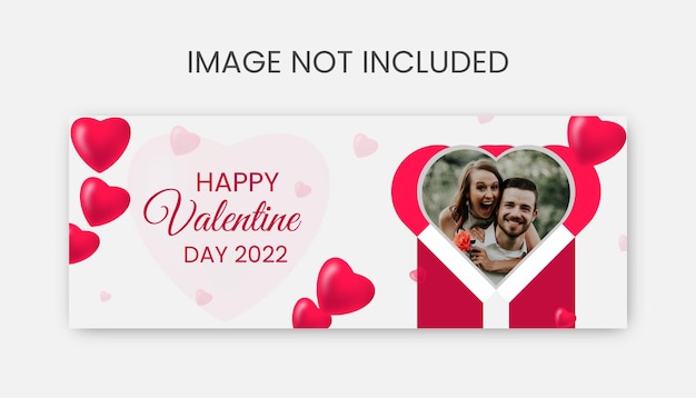 Plantilla de portada de facebook de venta de día de san valentín