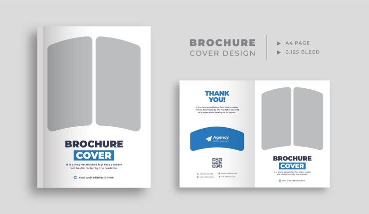 Vector plantilla de portada de folleto comercial o diseño de perfil de la empresa para la comercialización