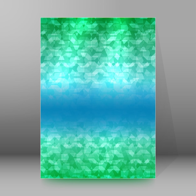 Plantilla de portada de folleto formato vertical brillante background06