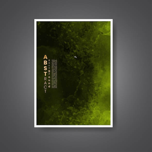 Plantilla de portada con fondo de acuarela Diseño para el logotipo de banner de postal con fecha de portada