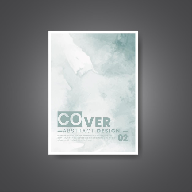 Plantilla de portada con fondo de acuarela Diseño para el logotipo de banner de postal con fecha de portada
