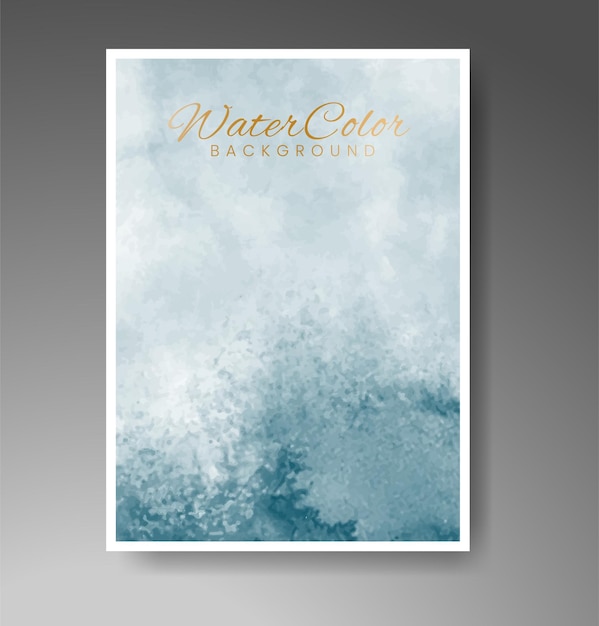 Plantilla de portada con fondo de acuarela Diseño para el logotipo de banner de postal con fecha de portada