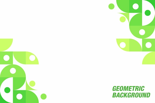 plantilla de portada con fondo geométrico Fondo para el estandarte en color verde Vector EPS 10