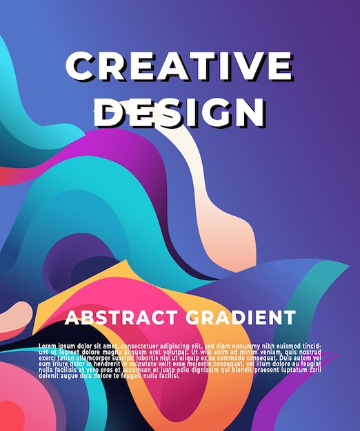 plantilla de portada de fondo con gradiente abstracto diseño ideal para portada de póster de redes sociales volante de banner