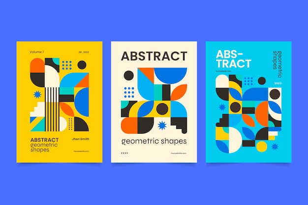 Plantilla de portada geométrica abstracta