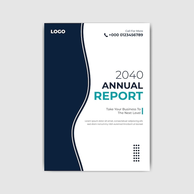Plantilla de portada del informe anual moderno