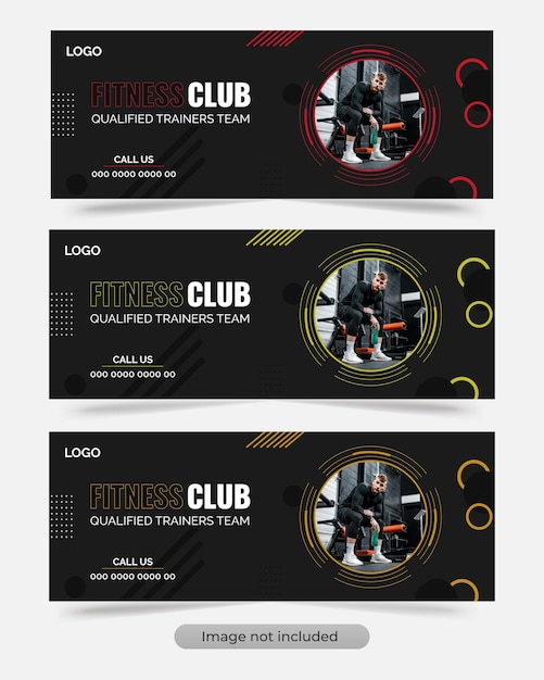 plantilla de portada de libro de cara de entrenamiento de gimnasio de vector fitness