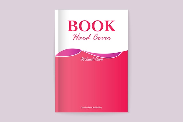 Plantilla de portada de libro de color rosa elegante