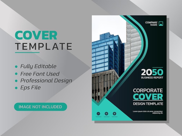 Plantilla de portada de libro corporativo profesional