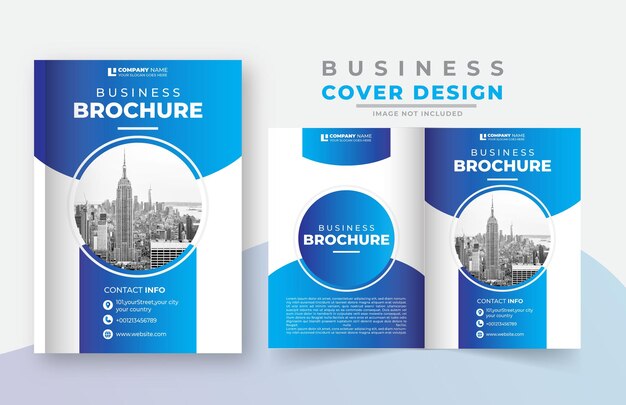 Plantilla para portada de libro de folleto comercial