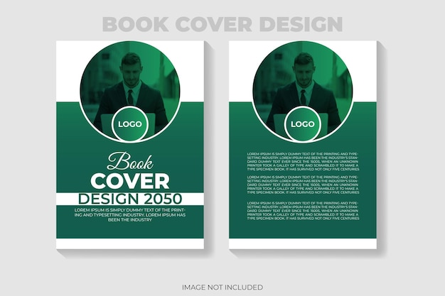 plantilla de portada de libro impreso de negocio de marketing vectorial