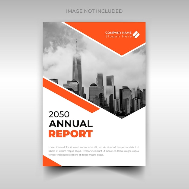 Plantilla de portada de libro moderno de negocios corporativos de informe anual
