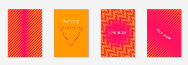 Plantilla de portada minimalista con degradados