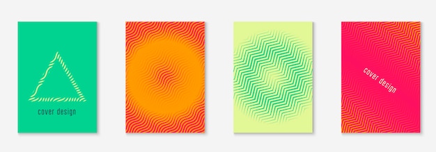 Plantilla de portada minimalista con gradientes