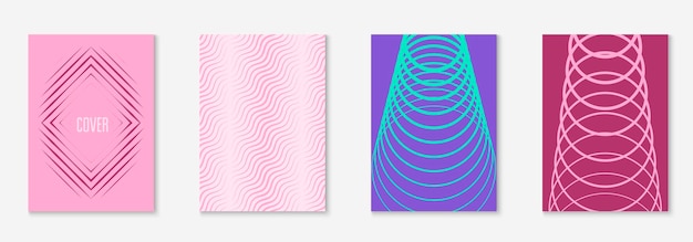 Plantilla de portada minimalista con gradientes