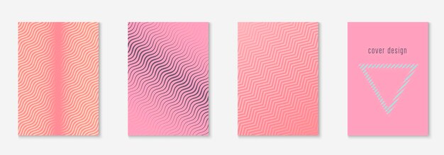 Plantilla de portada minimalista con gradientes