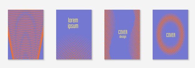 Plantilla de portada minimalista con gradientes