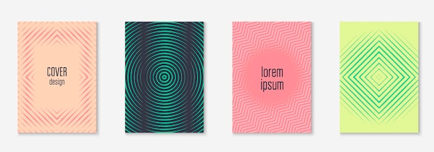 Plantilla de portada minimalista con gradientes