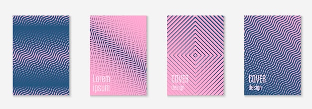 Plantilla de portada minimalista con gradientes
