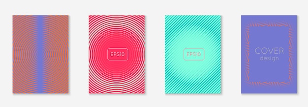 Plantilla de portada minimalista con gradientes