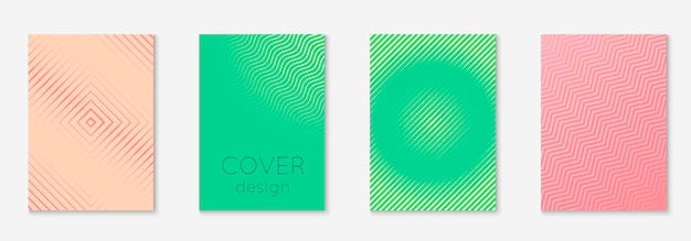 Plantilla de portada minimalista con gradientes