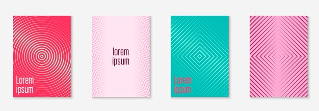 Plantilla de portada minimalista con gradientes