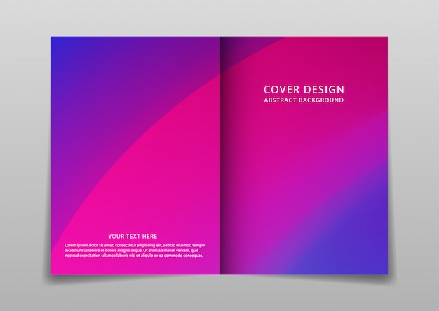 Plantilla de portada moderna con diseño degradado