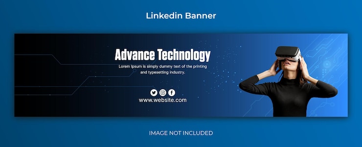 Vector plantilla de portada o banner vinculado a tecnología avanzada