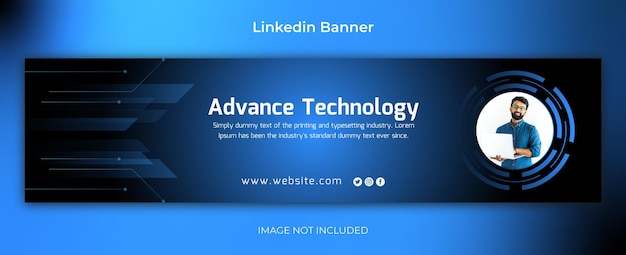 Plantilla de portada o banner vinculado a tecnología avanzada
