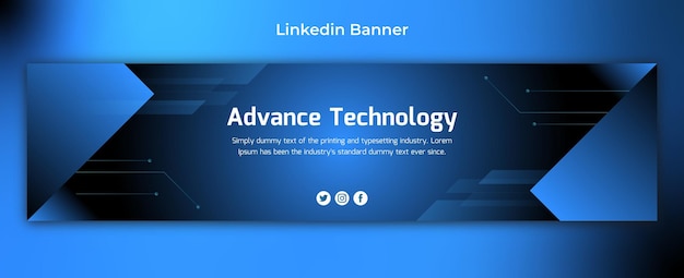 Plantilla de portada o banner vinculado a tecnología avanzada