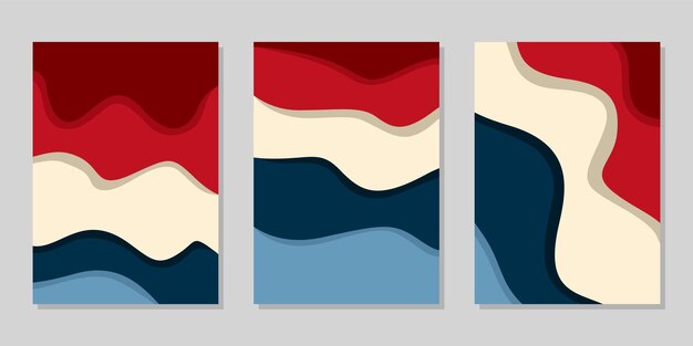 plantilla de portada o volante con fondo cortado en papel abstracto plantilla vectorial en estilo de arte de tallado