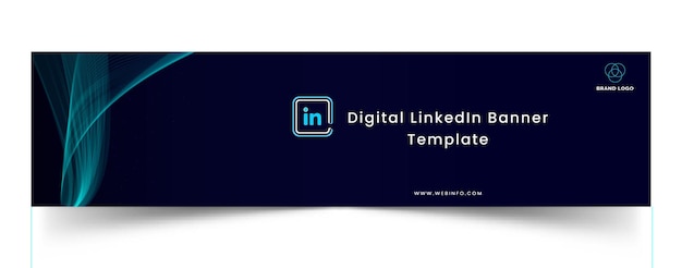 Plantilla de portada premium de banner de LinkedIn Diseño mínimo vectorial