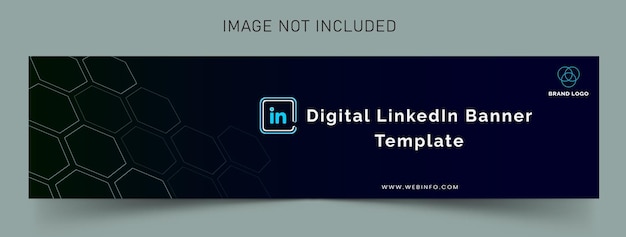 Vector plantilla de portada premium de banner de linkedin