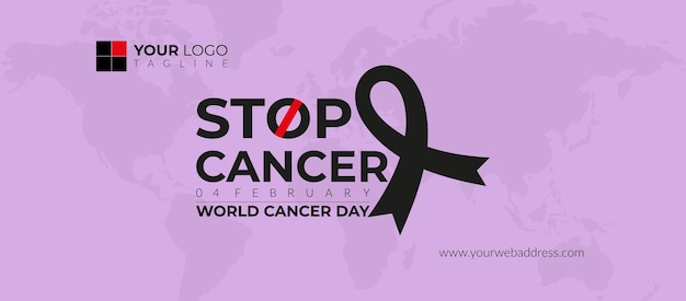 Plantilla de portada de redes sociales del día mundial contra el cáncer