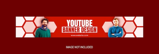 Vector plantilla de portada de youtube y banner de redes sociales