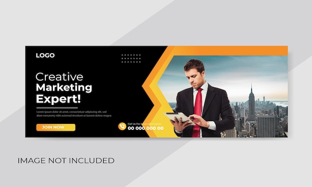 Vector plantilla de portada de youtube de organización empresarial de marketing digital