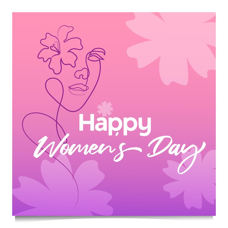 Vector plantilla de post para el día de la mujer