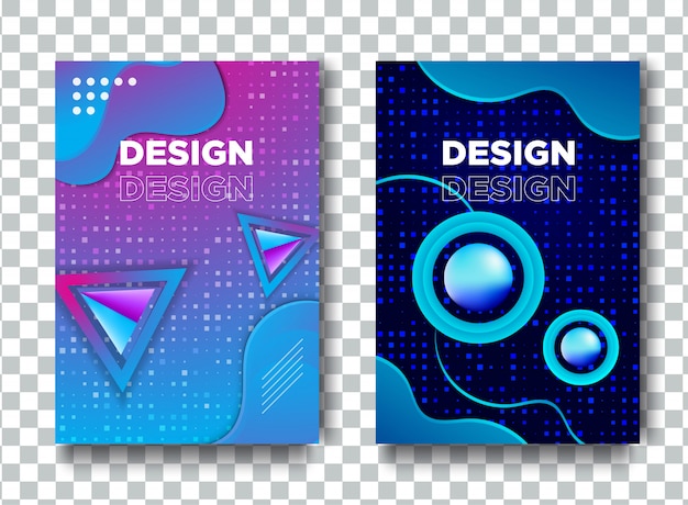 Plantilla de póster abstracto con efecto líquido