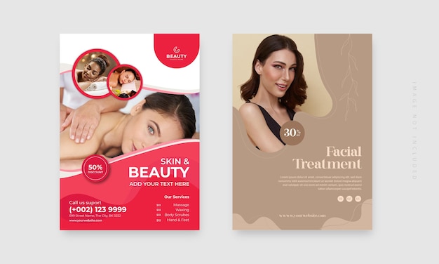 plantilla de póster de belleza y cuidado de la piel