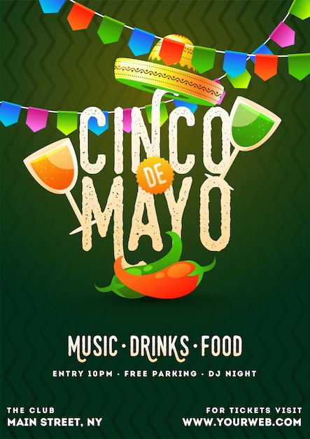 Plantilla póster del cinco de mayo