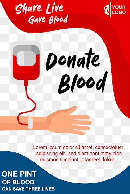 Plantilla de póster del día mundial de la sangre