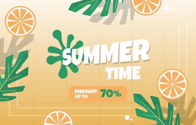 Plantilla de póster de evento de vacaciones de venta de verano de frutas de piscina