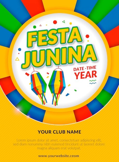 Plantilla de póster del festival de junio