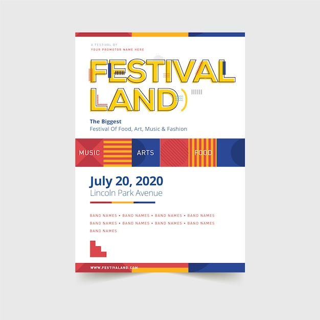 Plantilla de póster del festival